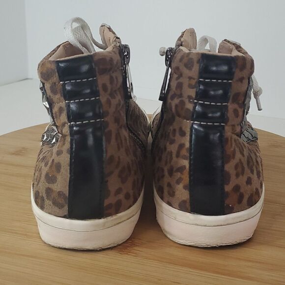 Vintage Havana Dina High-Top Sneaker Leopard Print Studded Women's 7.5 - Picture 5 of 13